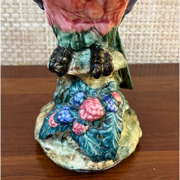 🌟3xHP🌟VTG 1950s Stangl Art Pottery Large Cockatoo Majolica Style Figurine USA - Picture 10 of 17